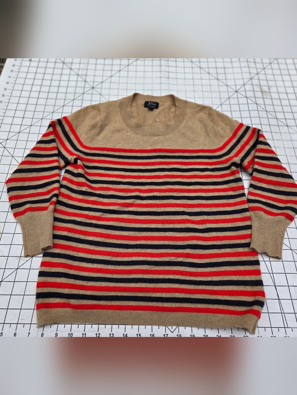 J. Crew Striped Cashmere Sweater